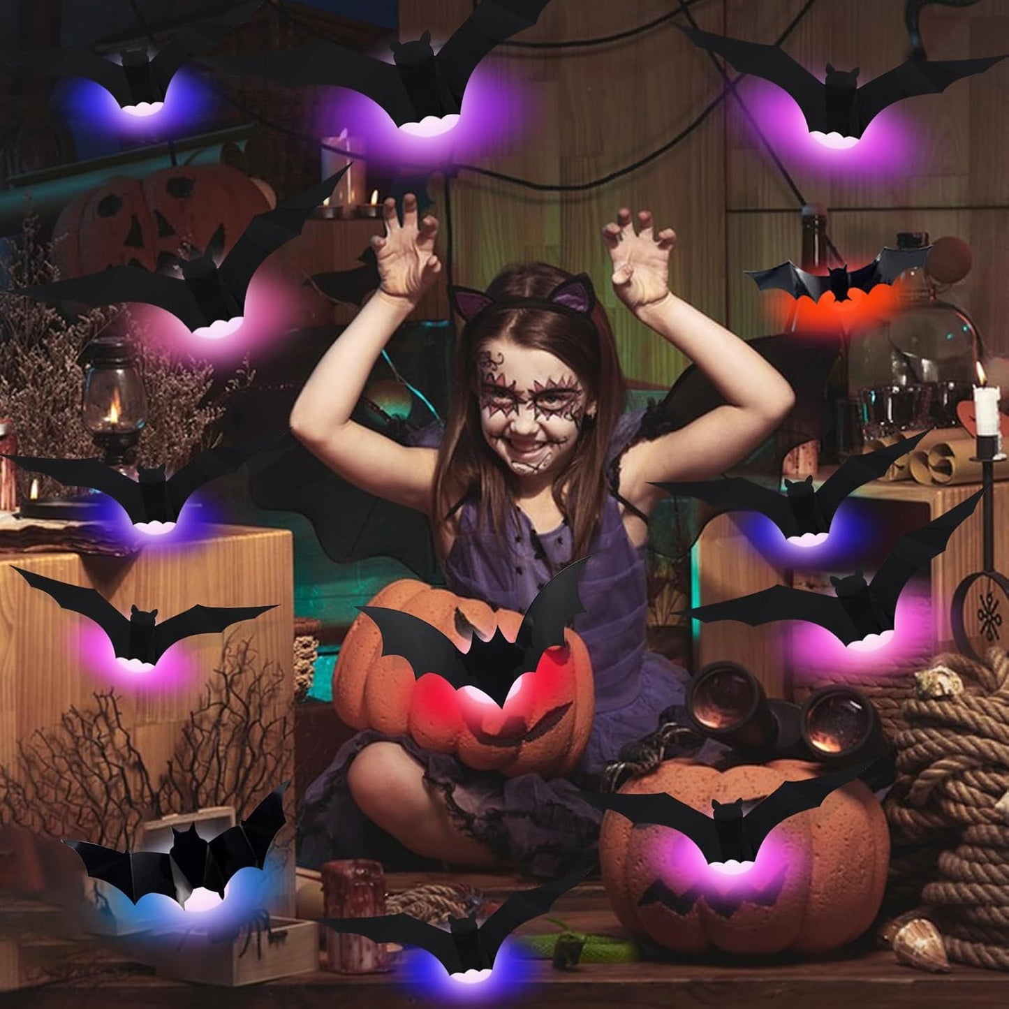 Halloween LED Flying Bat Decorations