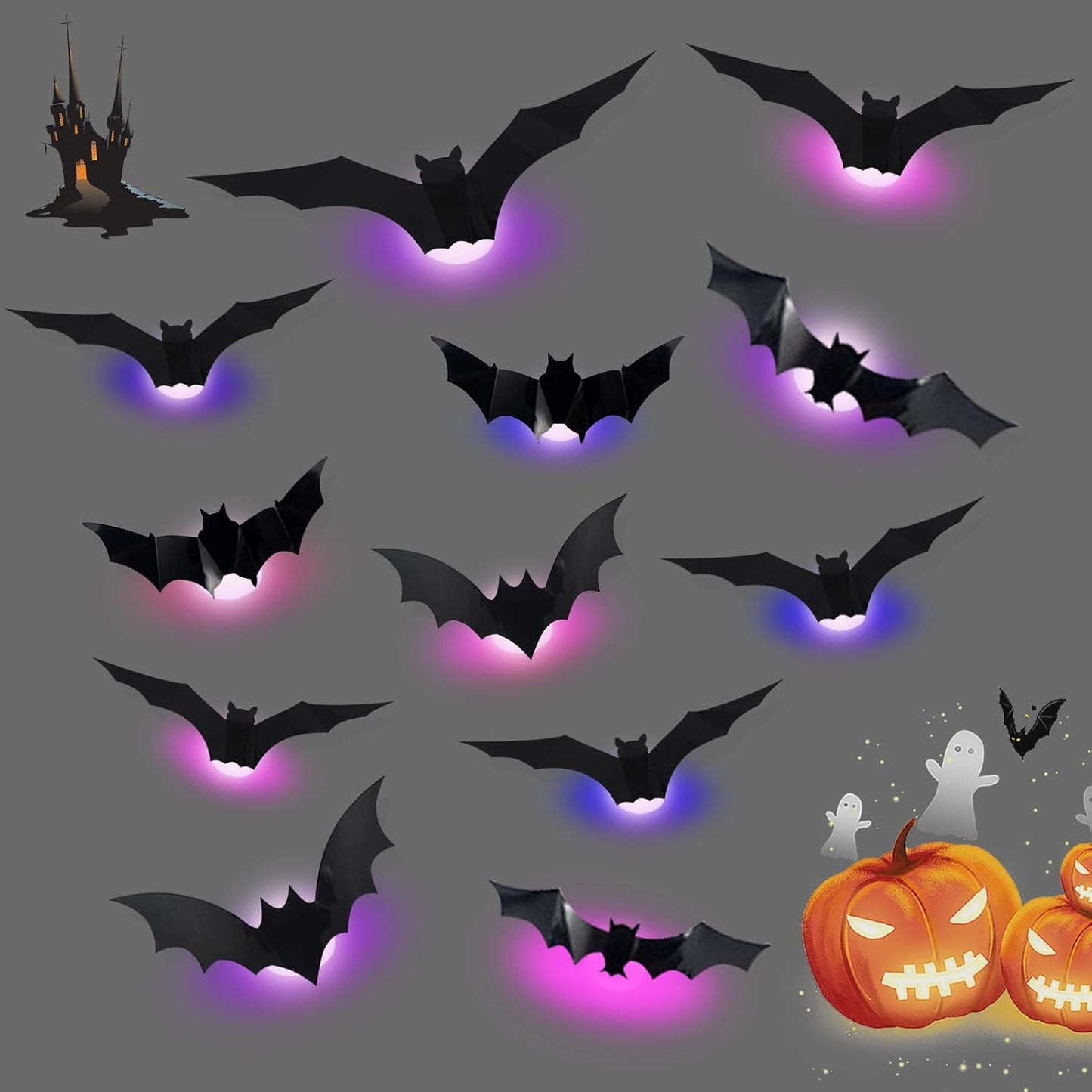 Halloween LED Flying Bat Decorations