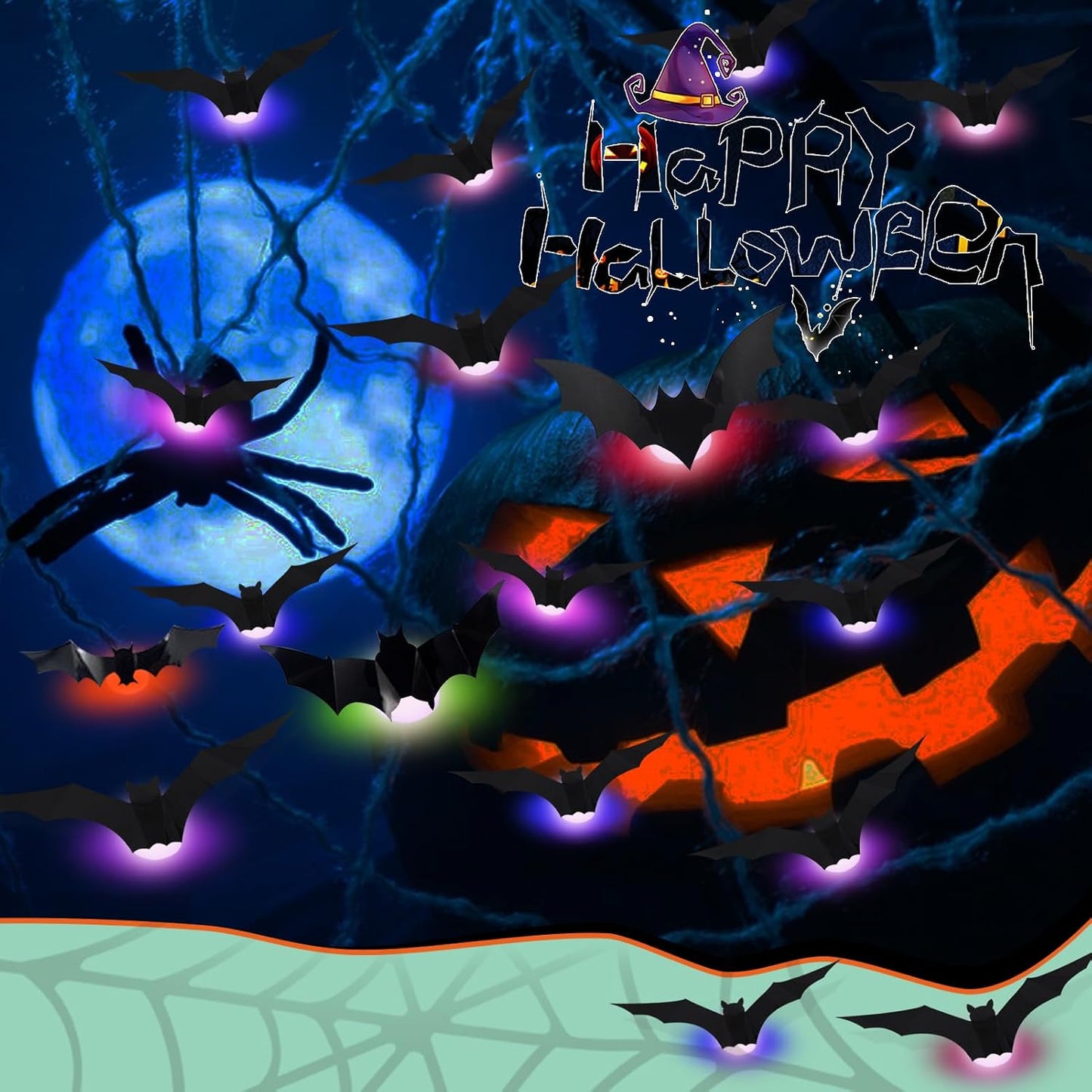 Halloween LED Flying Bat Decorations
