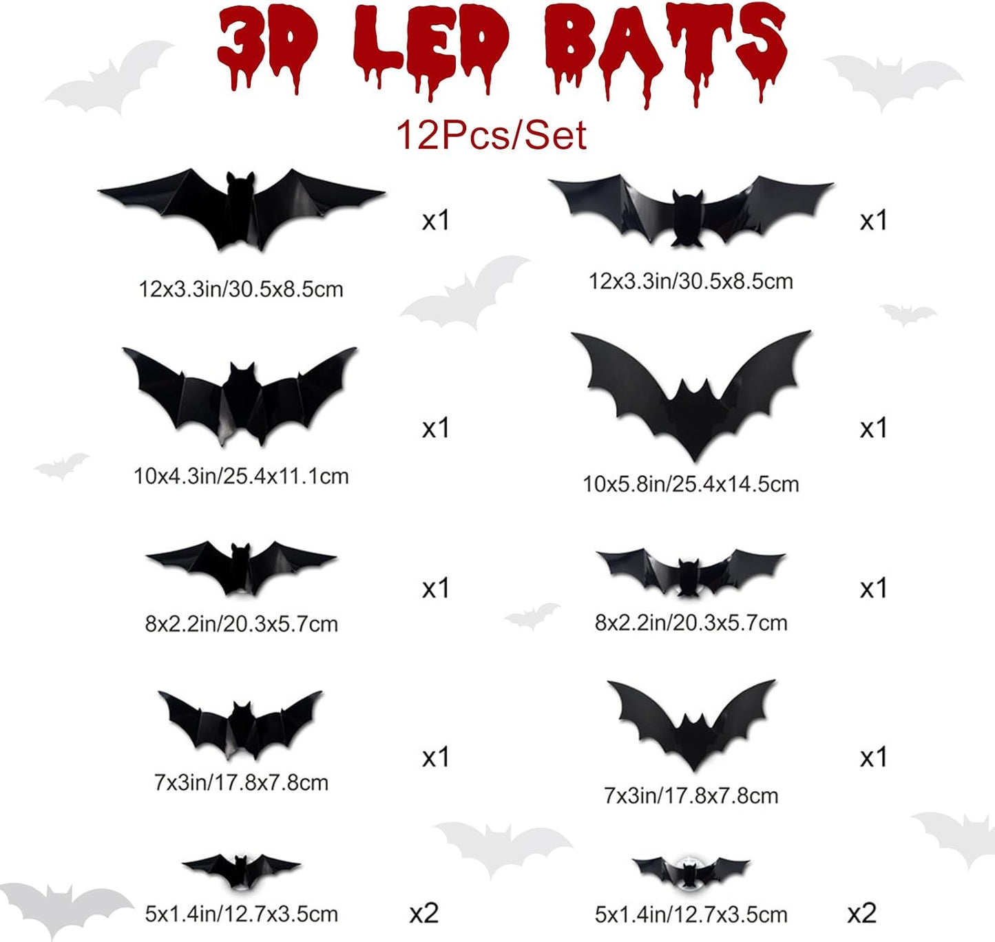 Halloween LED Flying Bat Decorations