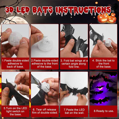Halloween LED Flying Bat Decorations